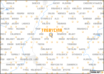 map of Třebýcina