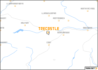 map of Trecastle