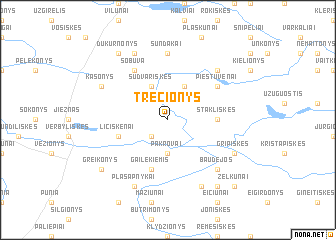 map of Trečionys