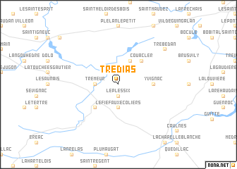 map of Trédias