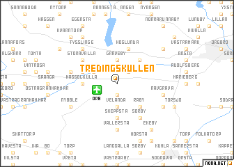 map of Tredingskullen