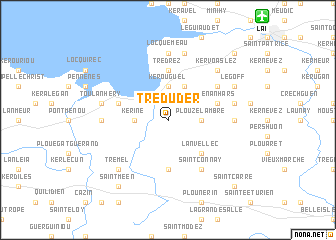 map of Tréduder