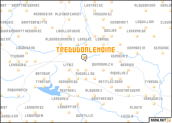 map of Trédudon-le-Moine