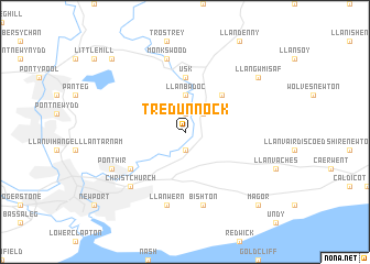 map of Tredunnock