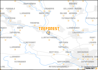 map of Treforest