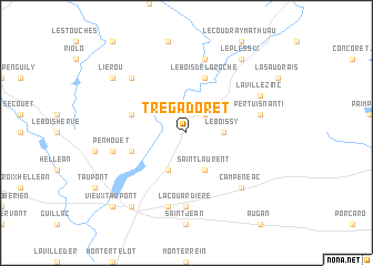 map of Trégadoret