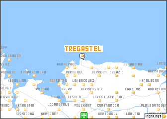 map of Trégastel