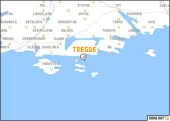 map of Tregde