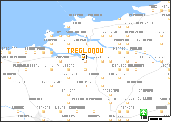 map of Tréglonou