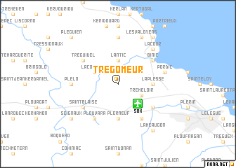 map of Trégomeur