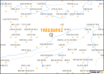 map of Trégourez