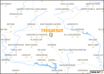 map of Tréguesun