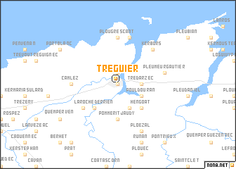 Tr  guier  France  map nona net