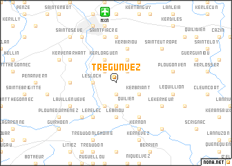 map of Trégunvez