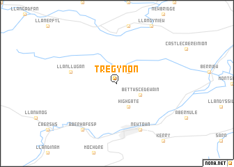 map of Tregynon
