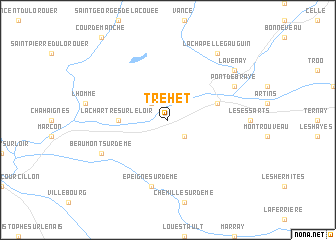 map of Tréhet