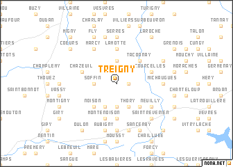 map of Treigny