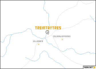 map of Treinta y Tres