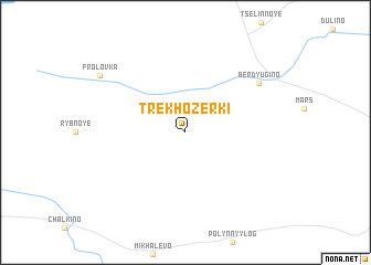 map of Trëkhozërki