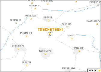 map of Trëkhstenki