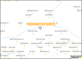 map of Trëkhsvyatskoye