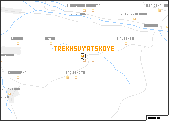 map of Trëkhsvyatskoye