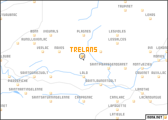 map of Trélans