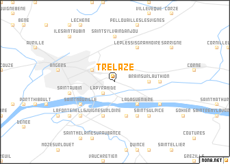 map of Trélazé