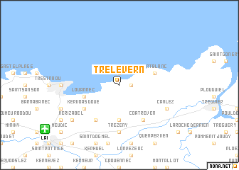 map of Trélévern