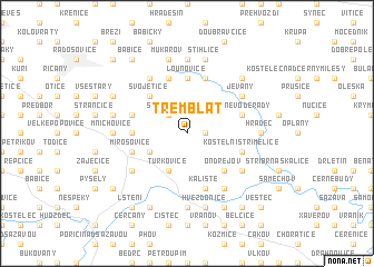 map of Třemblat