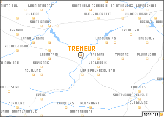 map of Trémeur