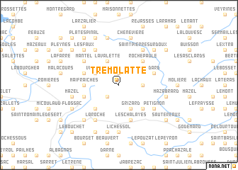 map of Trémolatte