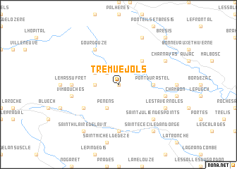 map of Trémuéjols