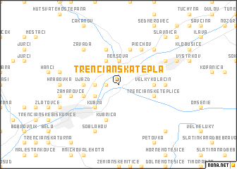 map of Trenčianska Teplá