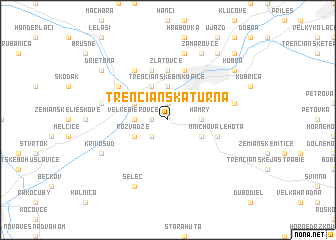 map of Trenčianska Turná