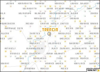 map of Trenčín