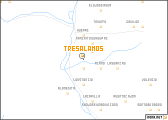 map of Tres Álamos