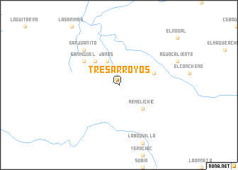 map of Tres Arroyos