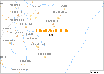 map of Tres Aves Marías