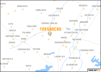 map of Três Bôcas