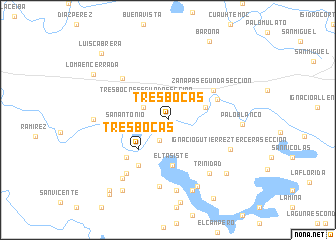 map of Tres Bocas