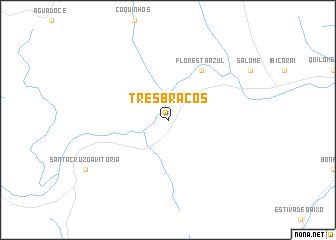 map of Três Braços