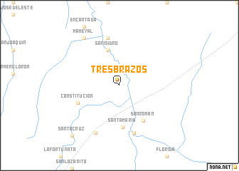 map of Tres Brazos