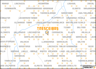 map of Tres Ceibas