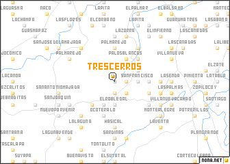 map of Tres Cerros