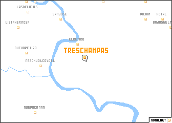 map of Tres Champas