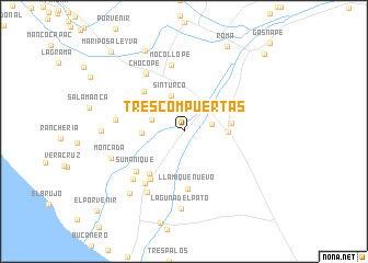 map of Tres Compuertas