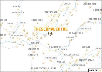 map of Tres Compuertas