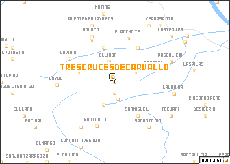 map of Tres Cruces de Carvallo