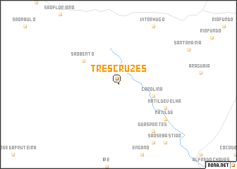 map of Três Cruzes
